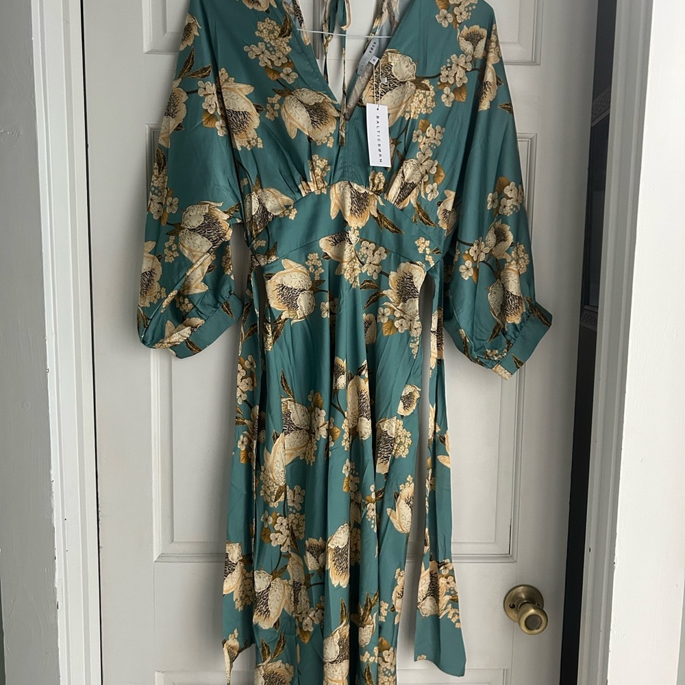 Baltic Born Joni Satin Midi Dress